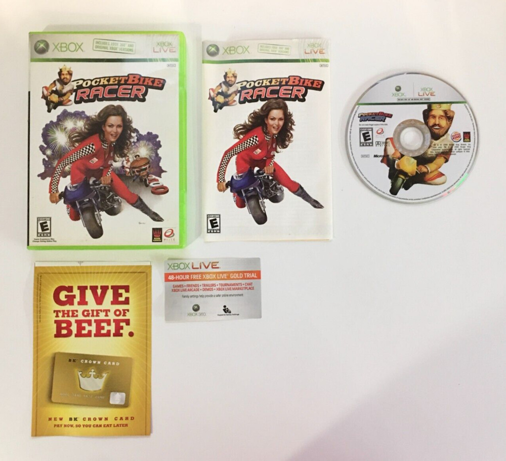 Pocketbike Racer (Microsoft Xbox 360, 2006) Burger King - CIB Complete